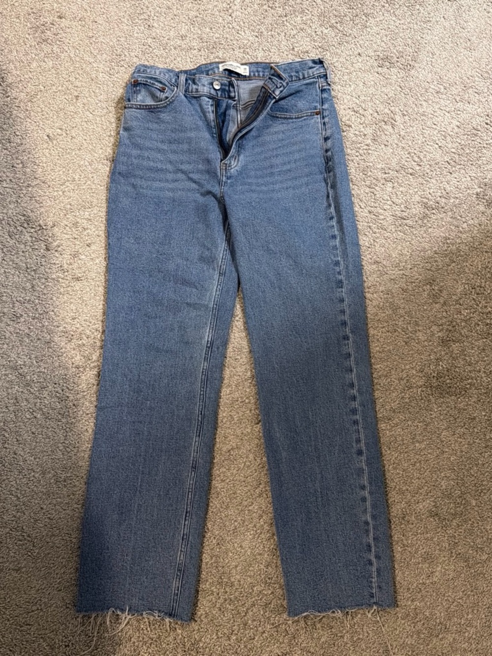 Abercrombie & Fitch Light Blue Denim Ankle Straight Jeans
